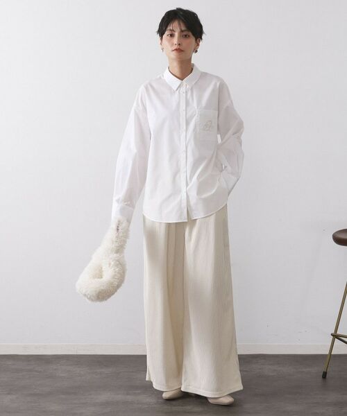 OPAQUE.CLIP / オペーク ドット クリップ シャツ・ブラウス | ポケット刺繍レギュラーカラーシャツ【洗濯機OK】 | 詳細2