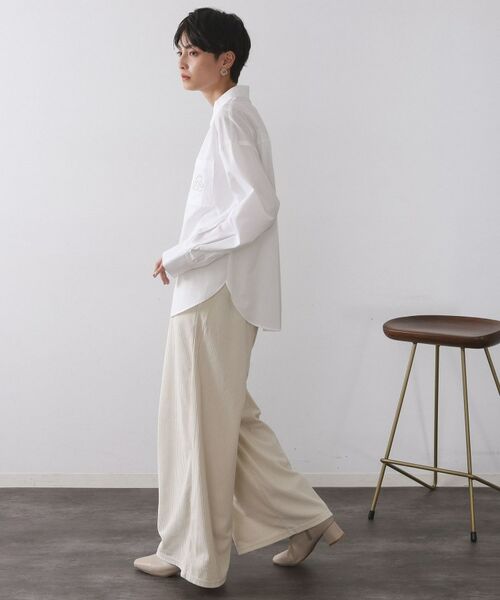 OPAQUE.CLIP / オペーク ドット クリップ シャツ・ブラウス | ポケット刺繍レギュラーカラーシャツ【洗濯機OK】 | 詳細3