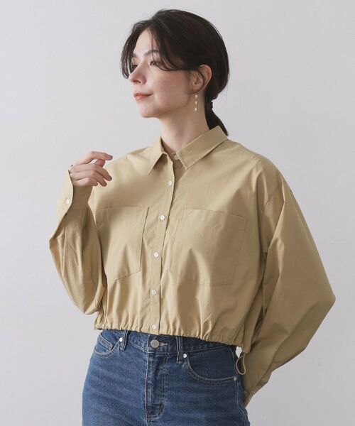 OPAQUE.CLIP / オペーク ドット クリップ シャツ・ブラウス | ドロストヘムショートシャツ【洗濯機OK】 | 詳細1