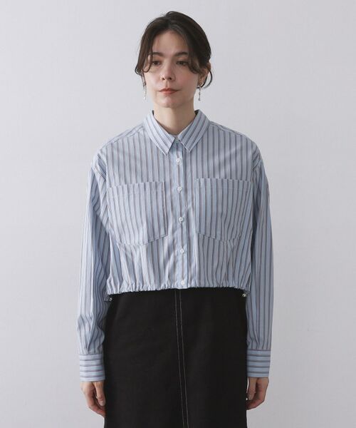 OPAQUE.CLIP / オペーク ドット クリップ シャツ・ブラウス | ドロストヘムショートシャツ【洗濯機OK】 | 詳細13