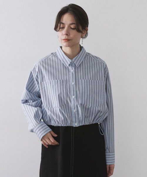 OPAQUE.CLIP / オペーク ドット クリップ シャツ・ブラウス | ドロストヘムショートシャツ【洗濯機OK】 | 詳細9