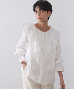 OPAQUE.CLIP / オペーク ドット クリップ シャツ・ブラウス | ラッフルフリルブラウス【洗濯機OK】