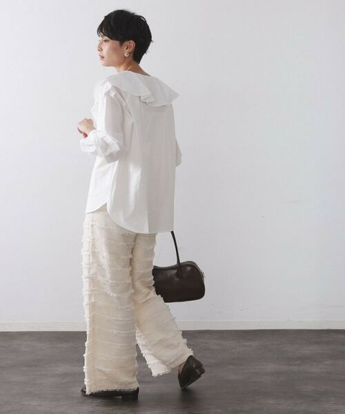 OPAQUE.CLIP / オペーク ドット クリップ シャツ・ブラウス | ラッフルフリルブラウス【洗濯機OK】 | 詳細3