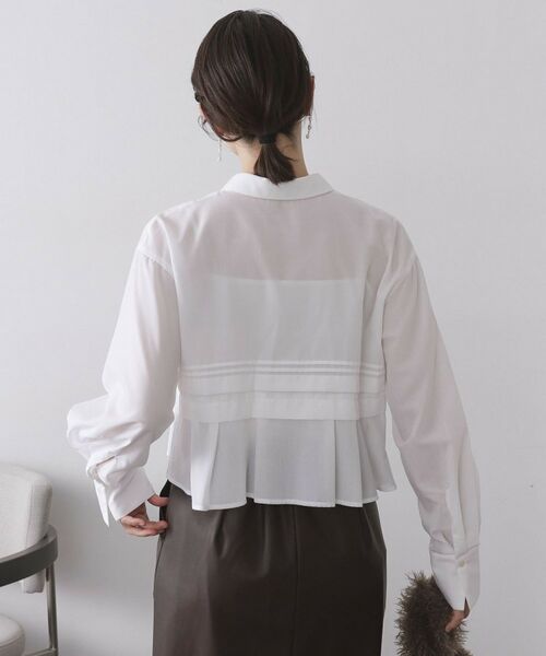 OPAQUE.CLIP / オペーク ドット クリップ シャツ・ブラウス | ピンタックフリルショートシャツ【洗濯機OK】 | 詳細1