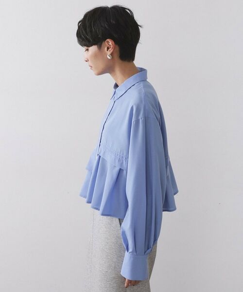 OPAQUE.CLIP / オペーク ドット クリップ シャツ・ブラウス | ピンタックフリルショートシャツ【洗濯機OK】 | 詳細14