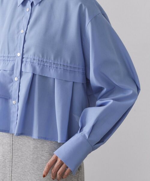 OPAQUE.CLIP / オペーク ドット クリップ シャツ・ブラウス | ピンタックフリルショートシャツ【洗濯機OK】 | 詳細17