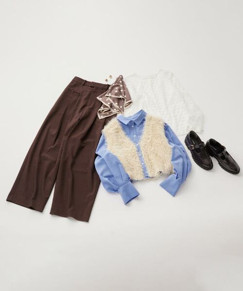 OPAQUE.CLIP / オペーク ドット クリップ シャツ・ブラウス | ピンタックフリルショートシャツ【洗濯機OK】 | 詳細20