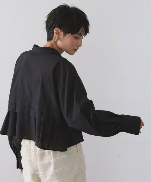 OPAQUE.CLIP / オペーク ドット クリップ シャツ・ブラウス | ピンタックフリルショートシャツ【洗濯機OK】 | 詳細5