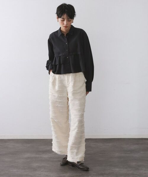 OPAQUE.CLIP / オペーク ドット クリップ シャツ・ブラウス | ピンタックフリルショートシャツ【洗濯機OK】 | 詳細6