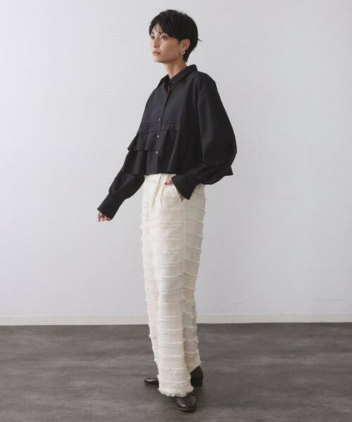 OPAQUE.CLIP / オペーク ドット クリップ シャツ・ブラウス | ピンタックフリルショートシャツ【洗濯機OK】 | 詳細7