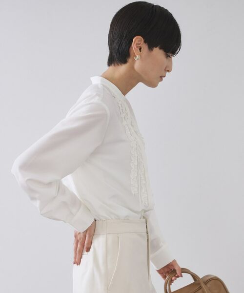 OPAQUE.CLIP / オペーク ドット クリップ シャツ・ブラウス | フロントフリルブラウス【洗濯機OK】 | 詳細1