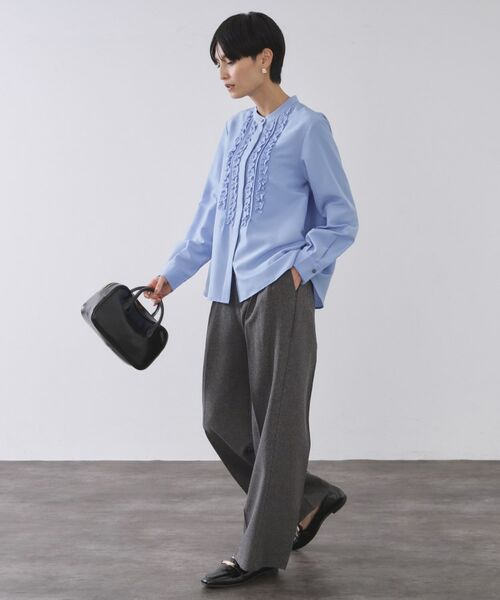 OPAQUE.CLIP / オペーク ドット クリップ シャツ・ブラウス | フロントフリルブラウス【洗濯機OK】 | 詳細11