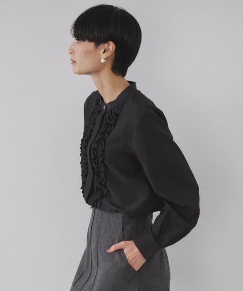 OPAQUE.CLIP / オペーク ドット クリップ シャツ・ブラウス | フロントフリルブラウス【洗濯機OK】 | 詳細5