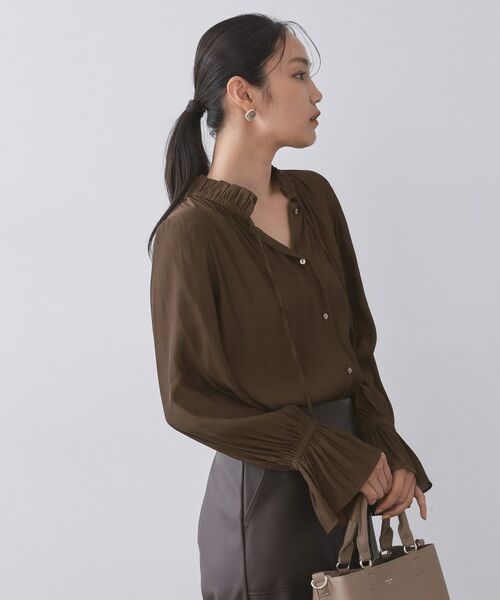 OPAQUE.CLIP / オペーク ドット クリップ シャツ・ブラウス | フリルカラーブラウス【洗濯機OK】 | 詳細1