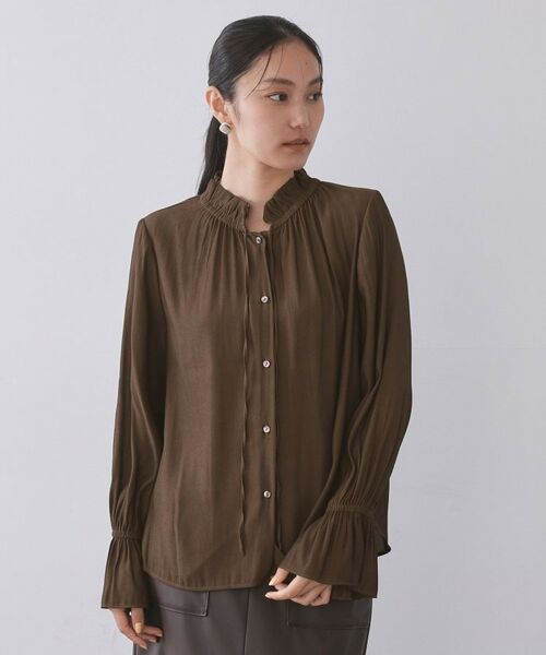 OPAQUE.CLIP / オペーク ドット クリップ シャツ・ブラウス | フリルカラーブラウス【洗濯機OK】 | 詳細13