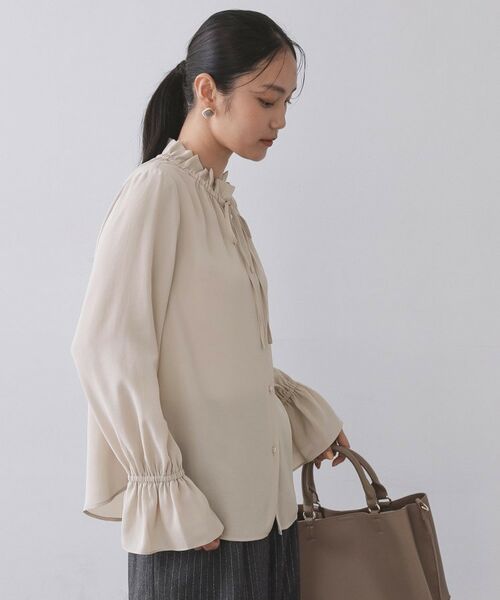 OPAQUE.CLIP / オペーク ドット クリップ シャツ・ブラウス | フリルカラーブラウス【洗濯機OK】 | 詳細5