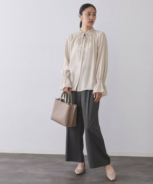 OPAQUE.CLIP / オペーク ドット クリップ シャツ・ブラウス | フリルカラーブラウス【洗濯機OK】 | 詳細6