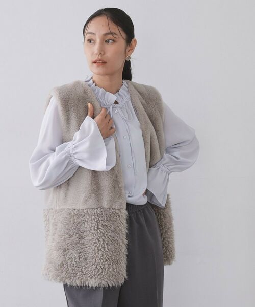 OPAQUE.CLIP / オペーク ドット クリップ シャツ・ブラウス | フリルカラーブラウス【洗濯機OK】 | 詳細9