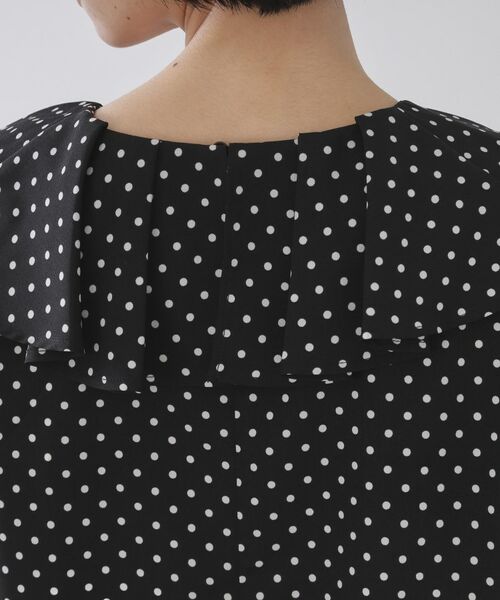 OPAQUE.CLIP / オペーク ドット クリップ シャツ・ブラウス | ドットプリントラッフルブラウス【洗濯機OK】 | 詳細13