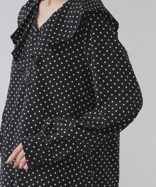 OPAQUE.CLIP / オペーク ドット クリップ シャツ・ブラウス | ドットプリントラッフルブラウス【洗濯機OK】 | 詳細15