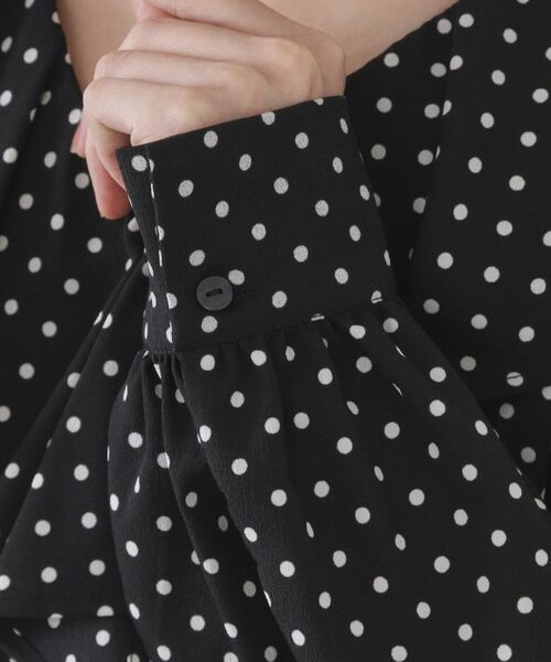 OPAQUE.CLIP / オペーク ドット クリップ シャツ・ブラウス | ドットプリントラッフルブラウス【洗濯機OK】 | 詳細16