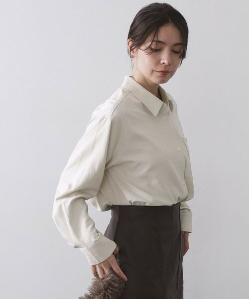 OPAQUE.CLIP / オペーク ドット クリップ シャツ・ブラウス | スエードライクシャツ【洗濯機OK】 | 詳細1