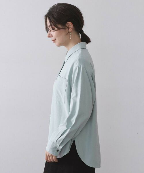 OPAQUE.CLIP / オペーク ドット クリップ シャツ・ブラウス | スエードライクシャツ【洗濯機OK】 | 詳細14