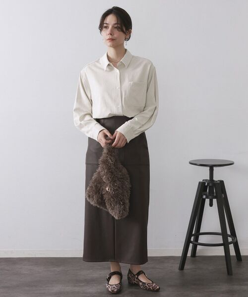 OPAQUE.CLIP / オペーク ドット クリップ シャツ・ブラウス | スエードライクシャツ【洗濯機OK】 | 詳細2