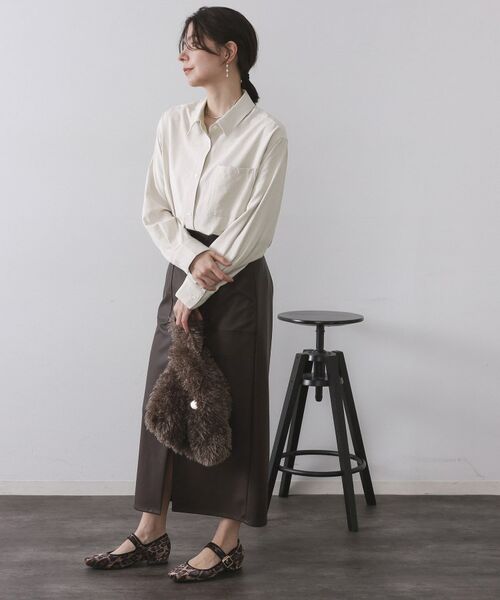 OPAQUE.CLIP / オペーク ドット クリップ シャツ・ブラウス | スエードライクシャツ【洗濯機OK】 | 詳細3