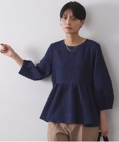 OPAQUE.CLIP / オペーク ドット クリップ シャツ・ブラウス | ふくれジャカードペプラムブラウス【洗濯機OK】