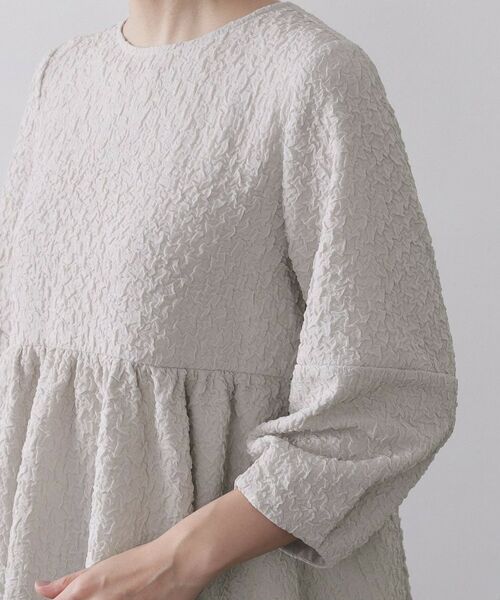 OPAQUE.CLIP / オペーク ドット クリップ シャツ・ブラウス | ふくれジャカードペプラムブラウス【洗濯機OK】 | 詳細18