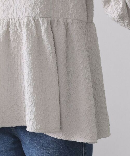 OPAQUE.CLIP / オペーク ドット クリップ シャツ・ブラウス | ふくれジャカードペプラムブラウス【洗濯機OK】 | 詳細19