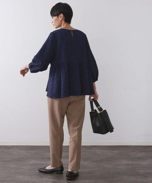 OPAQUE.CLIP / オペーク ドット クリップ シャツ・ブラウス | ふくれジャカードペプラムブラウス【洗濯機OK】 | 詳細3