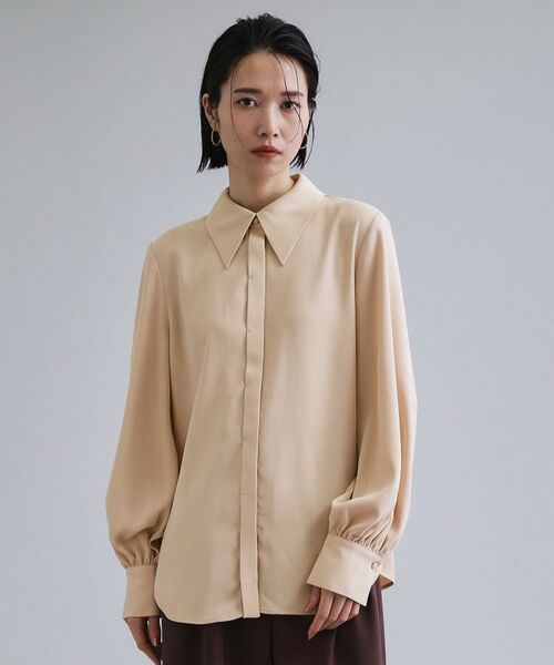 OPAQUE.CLIP / オペーク ドット クリップ シャツ・ブラウス | 【es】ビックカラーブラウス【洗濯機OK】 | 詳細9