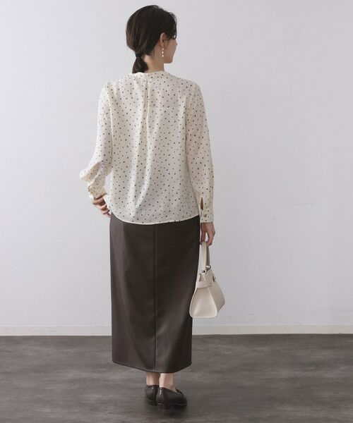 OPAQUE.CLIP / オペーク ドット クリップ シャツ・ブラウス | プリント柄タックデザインブラウス【洗濯機OK】 | 詳細11