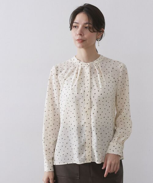 OPAQUE.CLIP / オペーク ドット クリップ シャツ・ブラウス | プリント柄タックデザインブラウス【洗濯機OK】 | 詳細13