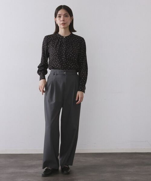 OPAQUE.CLIP / オペーク ドット クリップ シャツ・ブラウス | プリント柄タックデザインブラウス【洗濯機OK】 | 詳細2