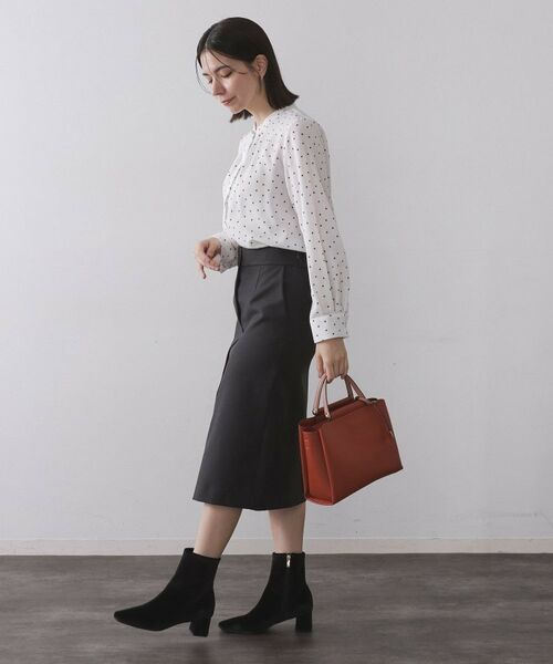 OPAQUE.CLIP / オペーク ドット クリップ シャツ・ブラウス | プリント柄タックデザインブラウス【洗濯機OK】 | 詳細7