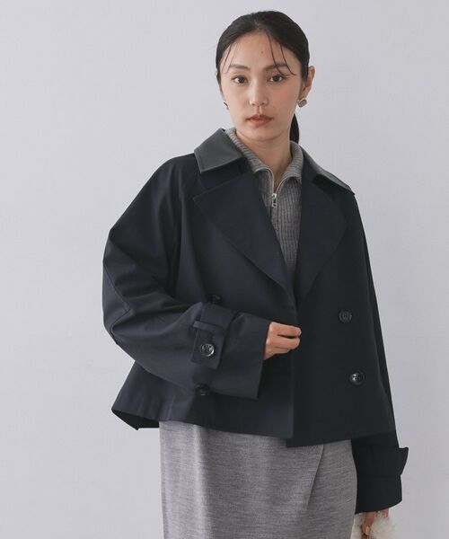 OPAQUE. CLIP/オペーク ドット クリップ ショートトレンチコート【洗える】 ネイビー(094) 36(S)
