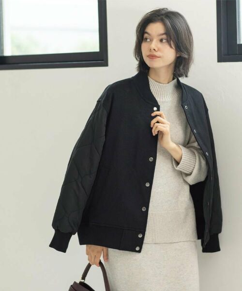 OPAQUE.CLIP / オペーク ドット クリップ レザーブルゾン・ジャケット | 《リバーシブル》キルティングブルゾン | 詳細1