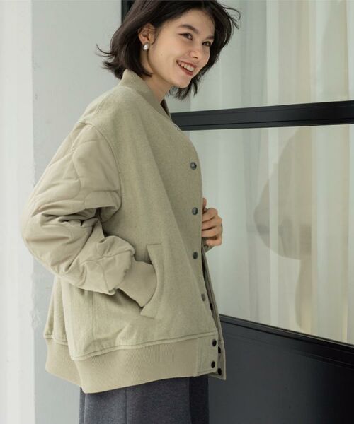 OPAQUE.CLIP / オペーク ドット クリップ レザーブルゾン・ジャケット | 《リバーシブル》キルティングブルゾン | 詳細12