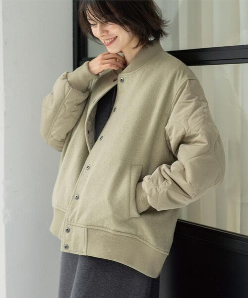 OPAQUE.CLIP / オペーク ドット クリップ レザーブルゾン・ジャケット | 《リバーシブル》キルティングブルゾン | 詳細9