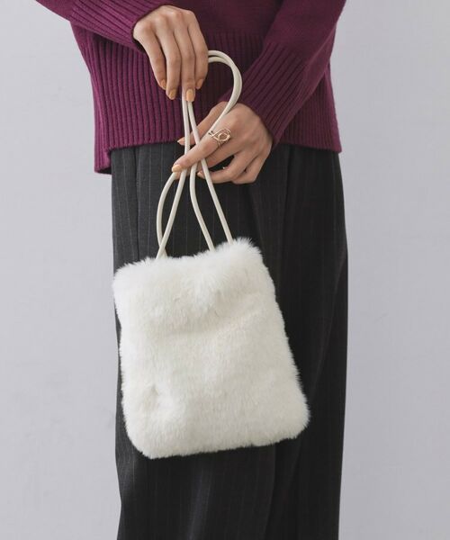 OPAQUE.CLIP / オペーク ドット クリップ ショルダーバッグ | 【11色展開】フェイクファースクエアミニポシェット | 詳細1