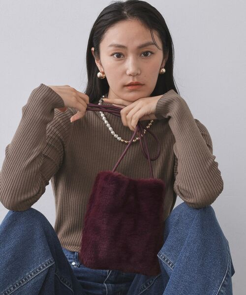 OPAQUE.CLIP / オペーク ドット クリップ ショルダーバッグ | 【11色展開】フェイクファースクエアミニポシェット | 詳細15