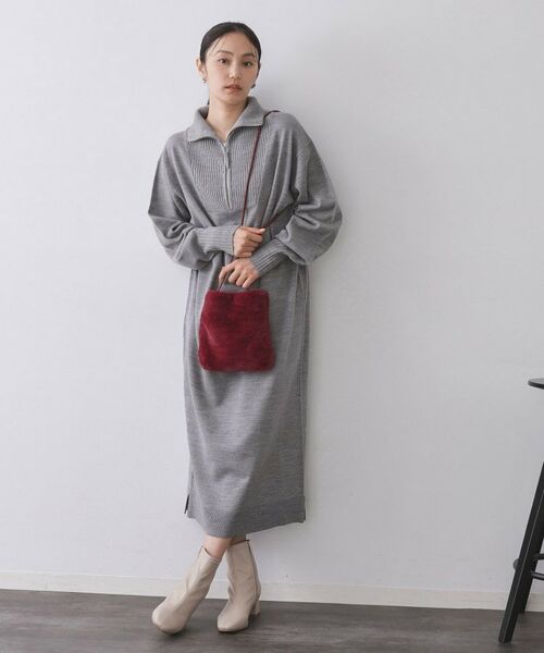 OPAQUE.CLIP / オペーク ドット クリップ ショルダーバッグ | 【11色展開】フェイクファースクエアミニポシェット | 詳細22