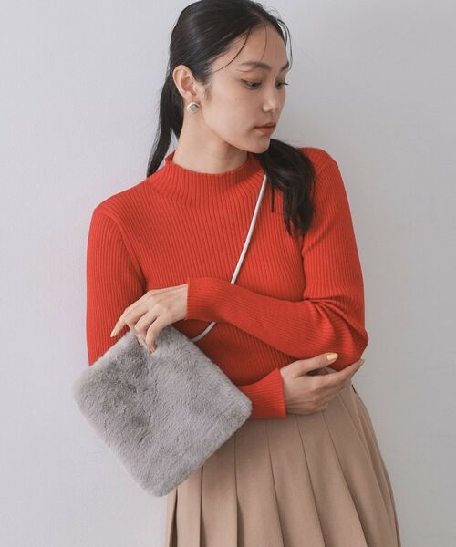 OPAQUE.CLIP / オペーク ドット クリップ ショルダーバッグ | 【11色展開】フェイクファースクエアミニポシェット | 詳細3