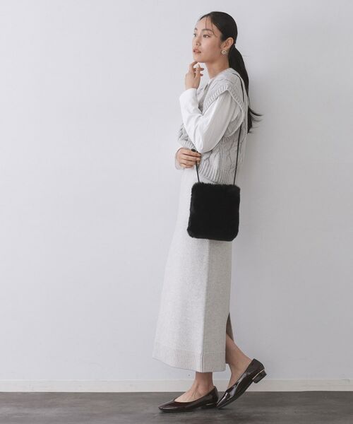 OPAQUE.CLIP / オペーク ドット クリップ ショルダーバッグ | 【11色展開】フェイクファースクエアミニポシェット | 詳細6