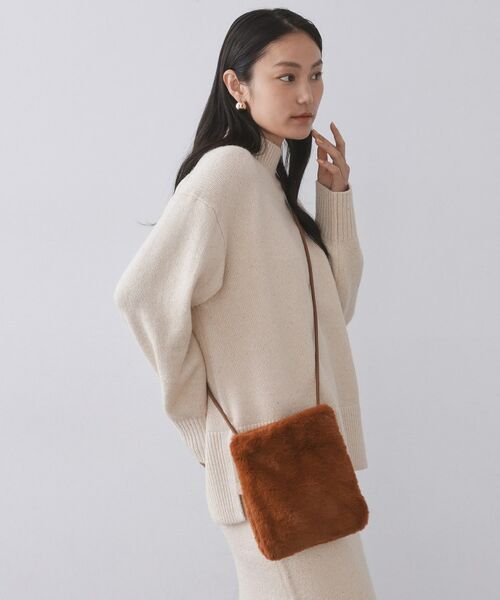 OPAQUE.CLIP / オペーク ドット クリップ ショルダーバッグ | 【11色展開】フェイクファースクエアミニポシェット | 詳細7