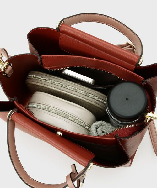 OPAQUE.CLIP / オペーク ドット クリップ トートバッグ | 《BAILA掲載》3層仕様バイカラー合皮ミドルトートバッグ【軽量／2WAY】 | 詳細18