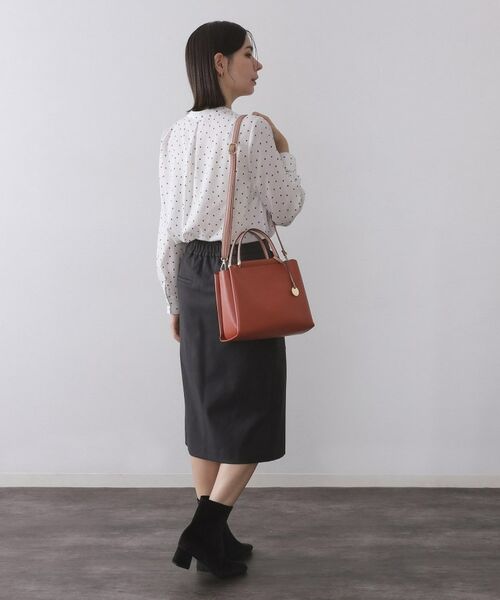 OPAQUE.CLIP / オペーク ドット クリップ トートバッグ | 《BAILA掲載》3層仕様バイカラー合皮ミドルトートバッグ【軽量／2WAY】 | 詳細8